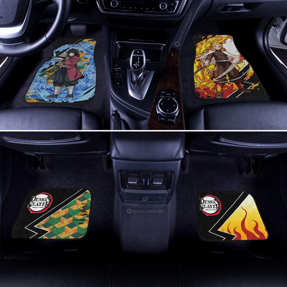 Demon Slayer Car Mats Rengoku And Giyuu Car Floor Mats Demon Slayer Car Floor Mats