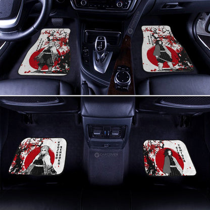 Demon Slayer Car Mats Rengoku And Giyuu Car Floor Mats Japan Style Demon Slayer Anime Car Interior Floor Mats