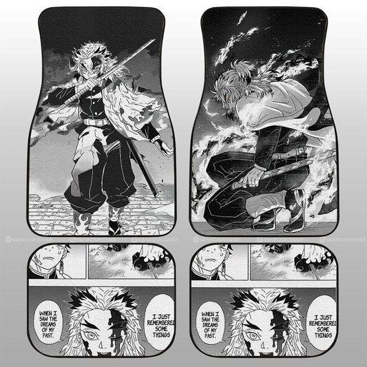 Demon Slayer Car Mats Rengoku Car Floor Mats Kimetsu No Yaiba Manga Car Floor Mats