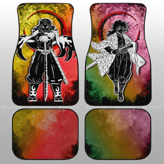 Demon Slayer Car Mats Rengoku Giyuu Car Floor Mats Demon Slayer Car Floor Mats