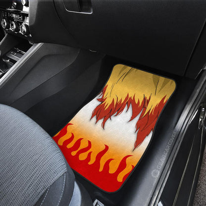 Demon Slayer Car Mats Rengoku Uniform Car Floor Mats Hairstyle Car Interior Floor Mats