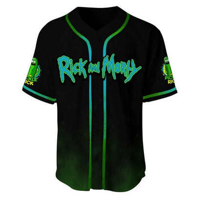 Rick and Morty Baseball Jersey Rick And Morty Im Pickle Rick Jersey Shirt Green Black Unisex Adult New Release