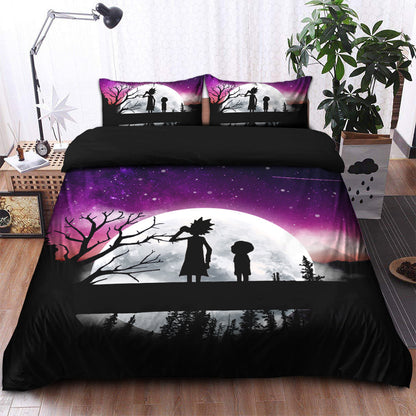 Rick And Morty Bedding Set Rick And Morty Moon Night Duvet Covers Black Purple Unique Gift