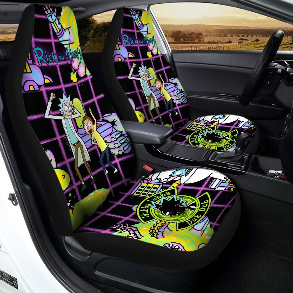 Rick And Moty Car Seat Covers Rick And Morty With Monster Seat Covers Colorful