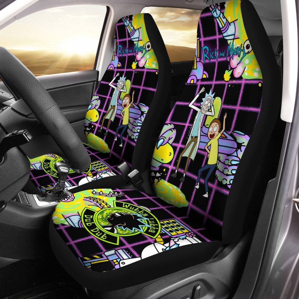 Rick And Moty Car Seat Covers Rick And Morty With Monster Seat Covers Colorful