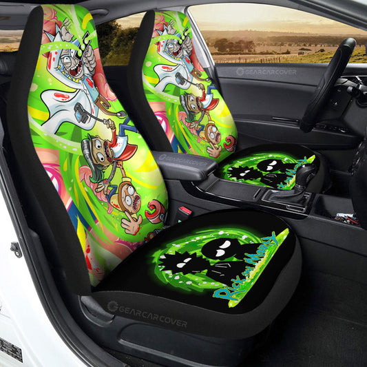 Rick And Moty Car Seat Covers Rick And Morty In The Spiral Seat Covers Colorful