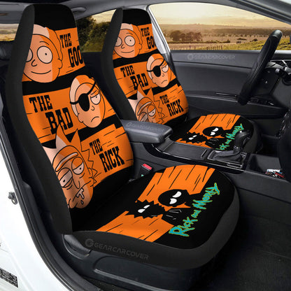 Rick And Moty Car Seat Covers Rick And Morty The Good Bad Rick Seat Covers Black Orange