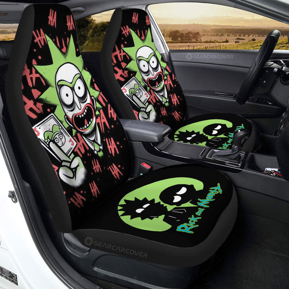 Rick And Moty Car Seat Covers Rick As Joker Hahaha Seat Covers Green Red