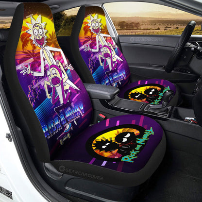 Rick And Moty Car Seat Covers Rick And Morty Retro Light Style Seat Covers Colorful