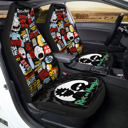 Rick And Moty Car Seat Covers Rick And Morty Quotes Pattern Seat Covers Colorful