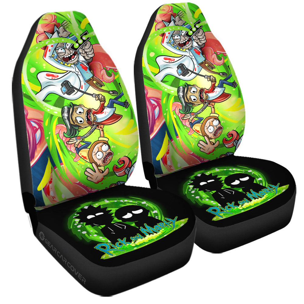 Rick And Moty Car Seat Covers Rick And Morty In The Spiral Seat Covers Colorful