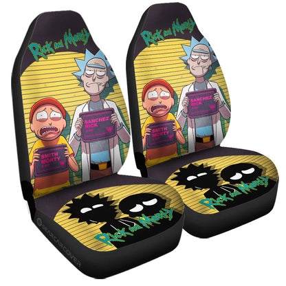 Rick And Moty Car Seat Covers Rick And Morty Taking Picture Seat Covers Colorful