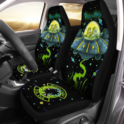 Rick And Moty Car Seat Covers Rick And Morty In An UFO Seat Covers Colorful