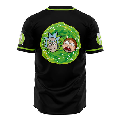 Rick and Morty Baseball Jersey Rick And Morty Comic Jersey Shirt Green Black Unisex Adult New Release