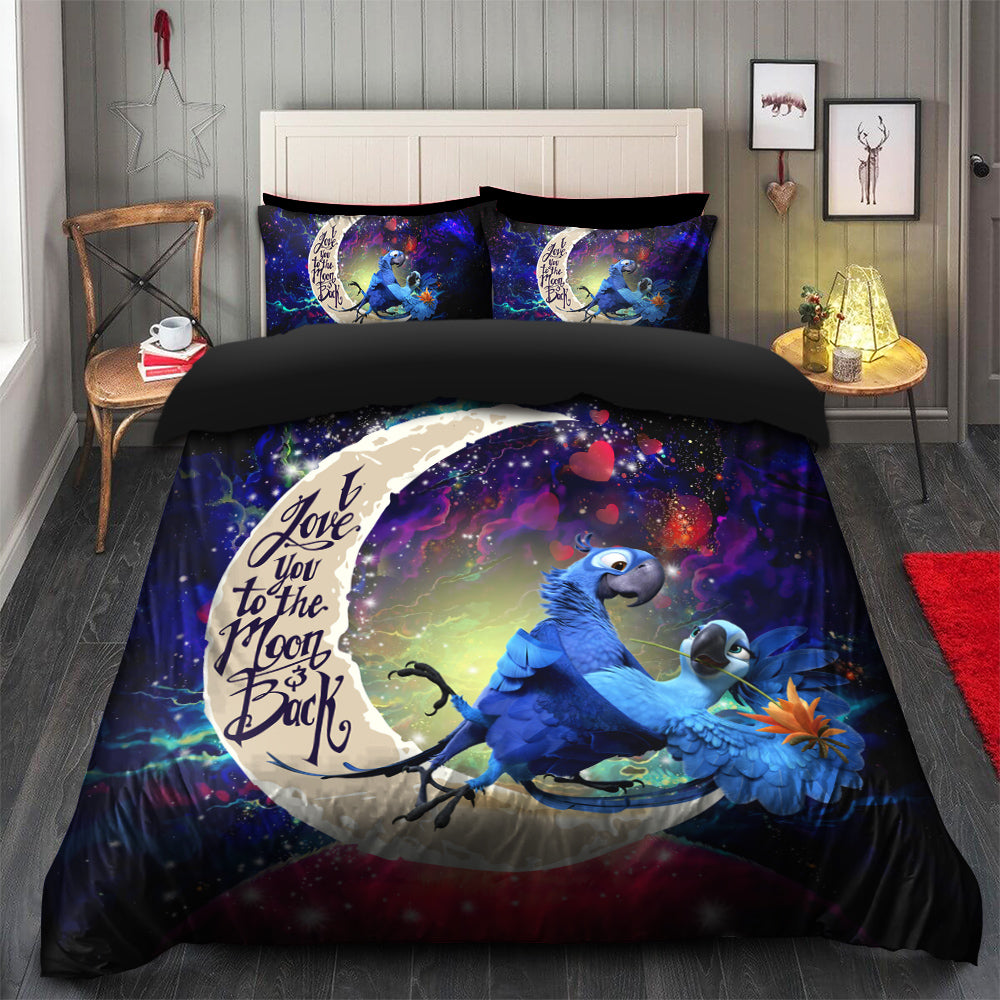 Rio Blu and Jewel Love You To The Moon Galaxy Bedding Set