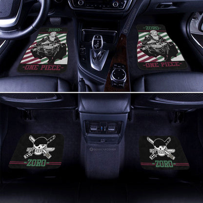 One Piece Car Mats One Piece Zoro Worn Out After Fight Car Floor Mats Black