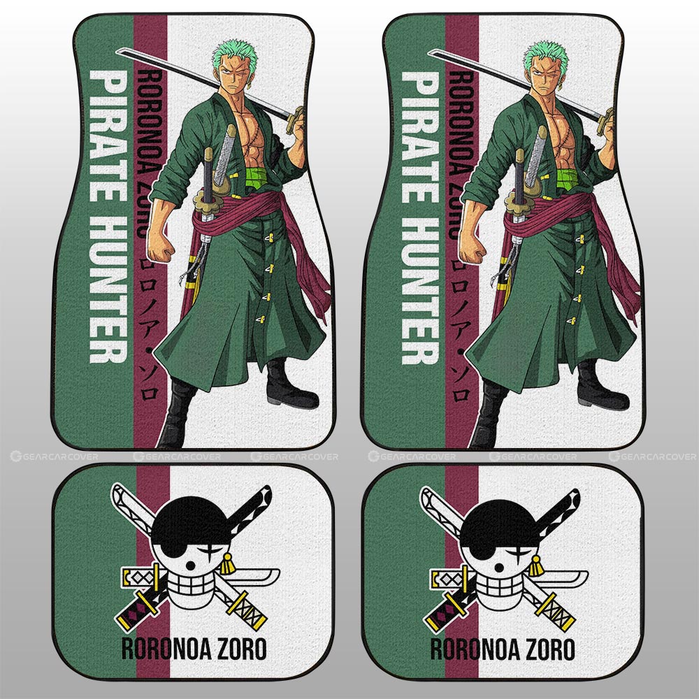 One Piece Car Mats One Piece Pirate Hunter Graphic Car Floor Mats Colorful