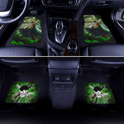 One Piece Car Mats One Piece Zoro Most Wanted Poster Graphic Car Floor Mats Black Green