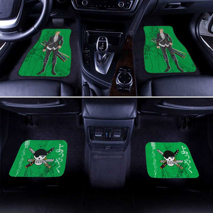 One Piece Car Mats One Piece Zoro In Nice Suit Graphic Car Floor Mats Black Green