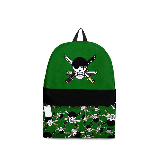 One Piece Backpack Roronoa Zoro Symbol Pattern Backpacks Green