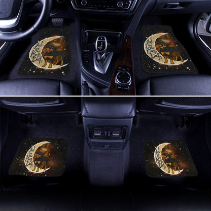 Dog Car Floor Mats Cute Rottweiler dog Love You To The Moon Galaxy Pattern Car Mats