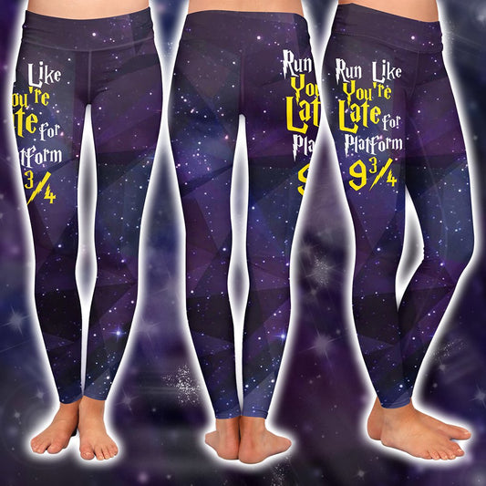 HP Leggings Run Like You're Late For Platform 9 3/4 High Waisted Legging Black For Women