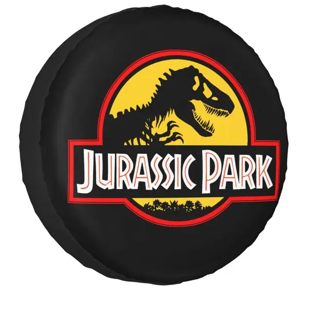 Jurassic Park Spare Tire Cover Jurassic Park Original Symbol Tire Covers Black Yellow