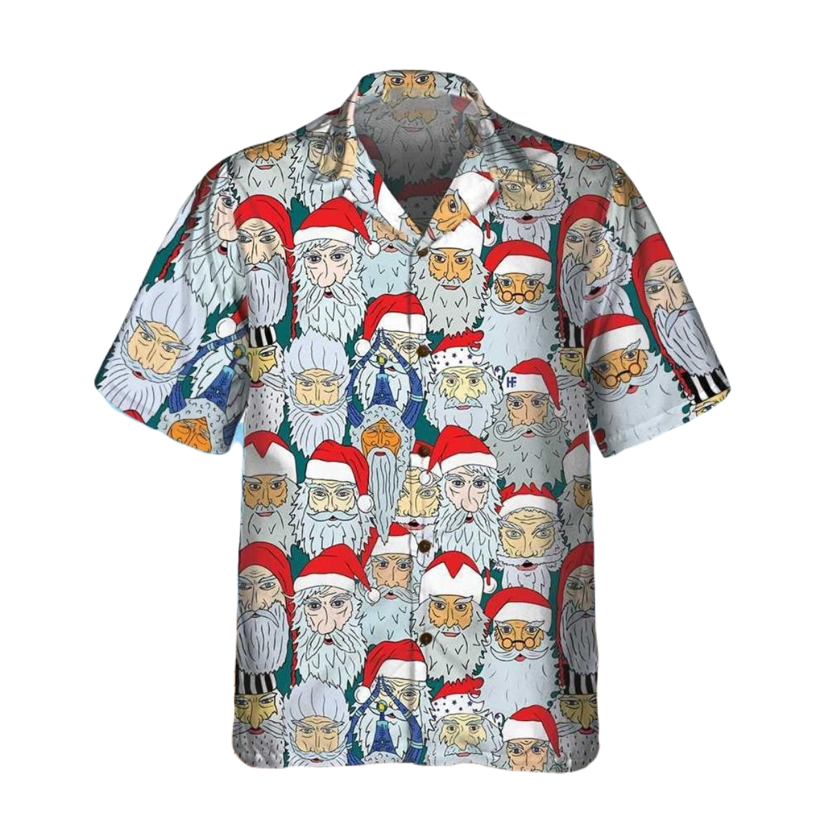 Christmas Hawaii Shirt Santa Claus From Different Cultures Hawaiian Shirt White Red Unisex