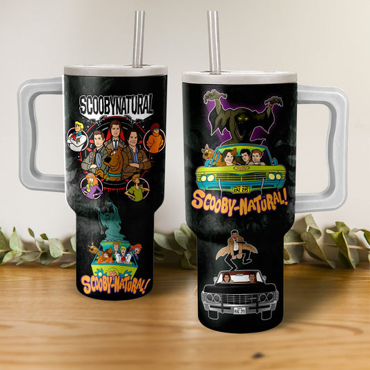 Scooby Doo 40 Oz Tumbler ScoobyNatural Scooby Doo And Supernatural Tumbler 40 Oz Black