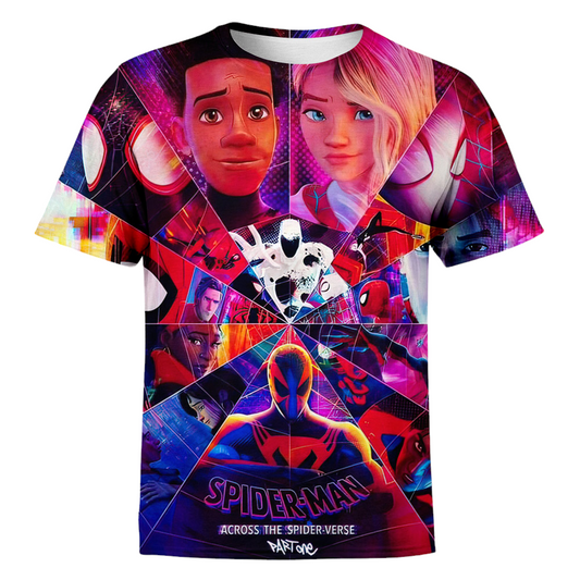 Spiderman T-shirt Spiderman Across The Spider-verse Characters T-shirt Colorful Unisex