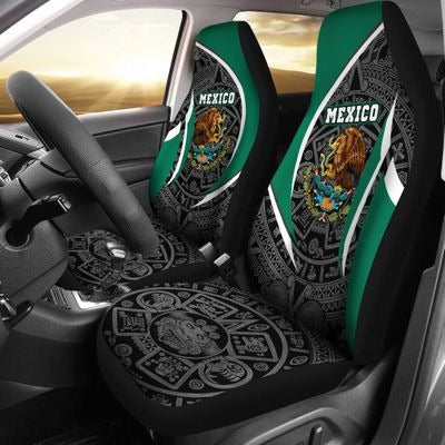 Mexican Car Seat Covers Mexico Aztec Coat Of Arms Of Mexico Seat Covers Black Green