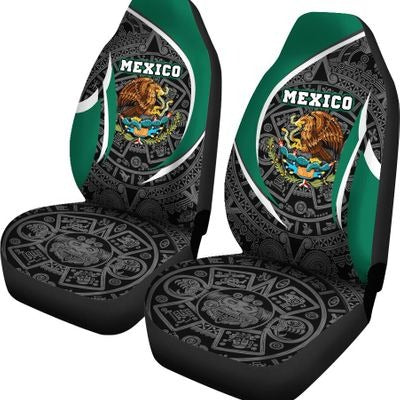 Mexican Car Seat Covers Mexico Aztec Coat Of Arms Of Mexico Seat Covers Black Green