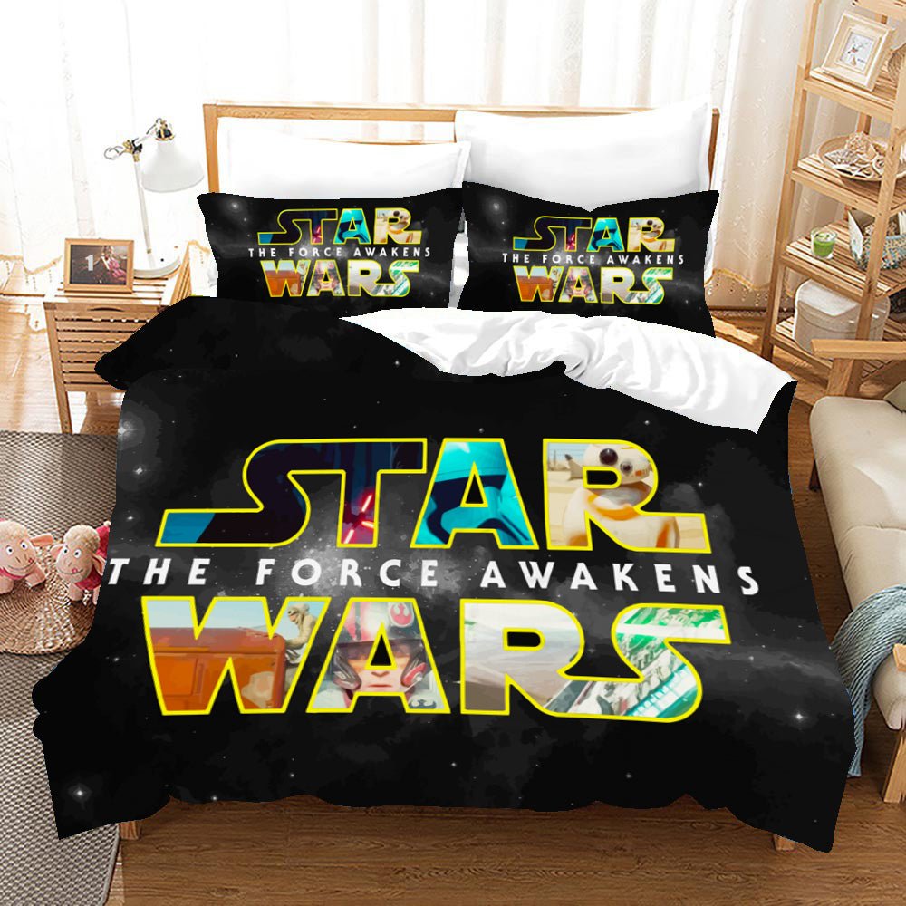 SW Bedding Set SW The Force Awakens Movie Scenes Duvet Covers Black Unique Gift