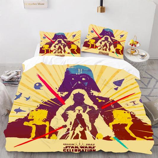 SW Bedding Set SW Celebration Characters Silhouettes Duvet Covers Colorful Unique Gift