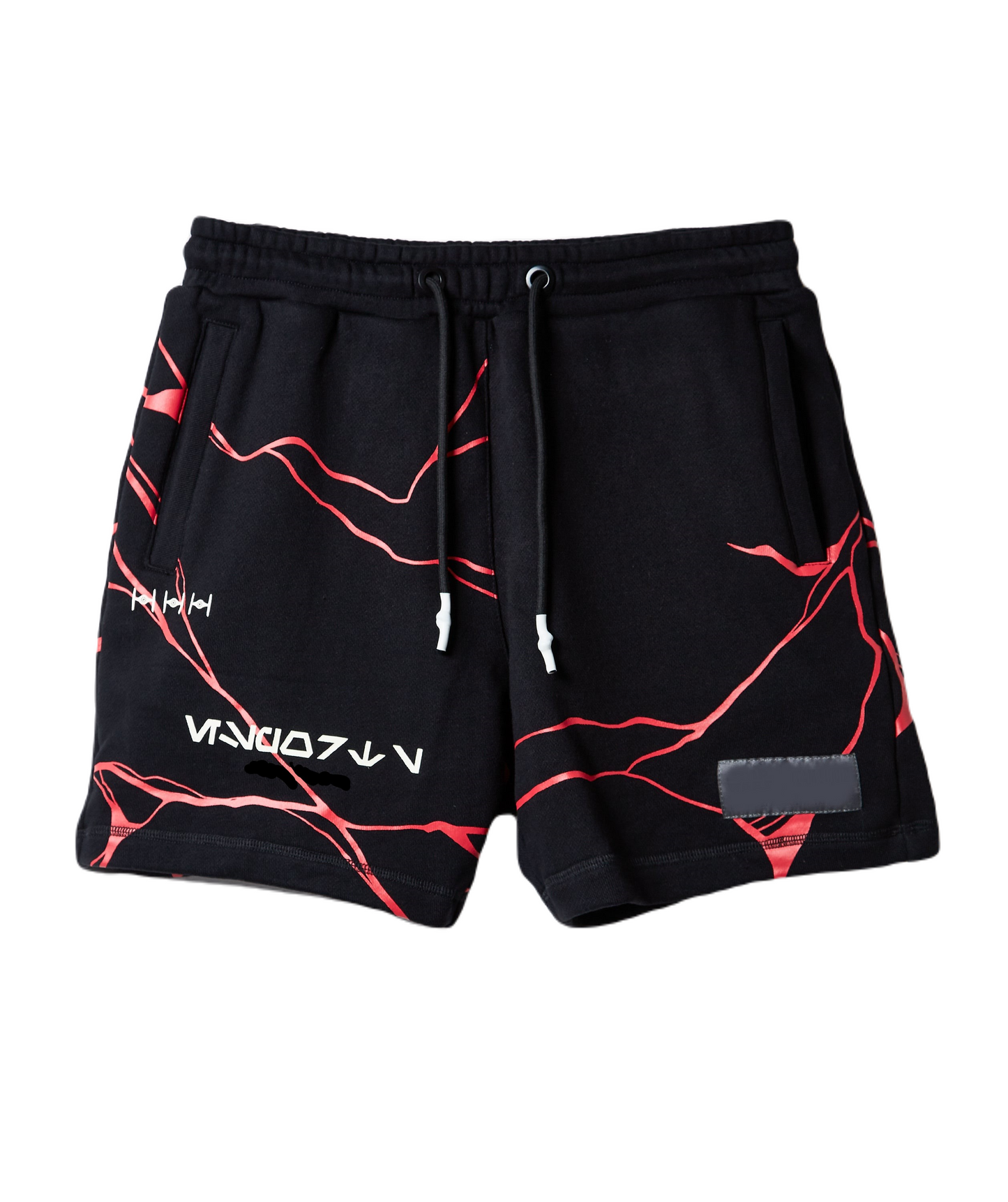 SW Shorts SW Kylo Ren Lighting Pattern Beach Shorts Black Red