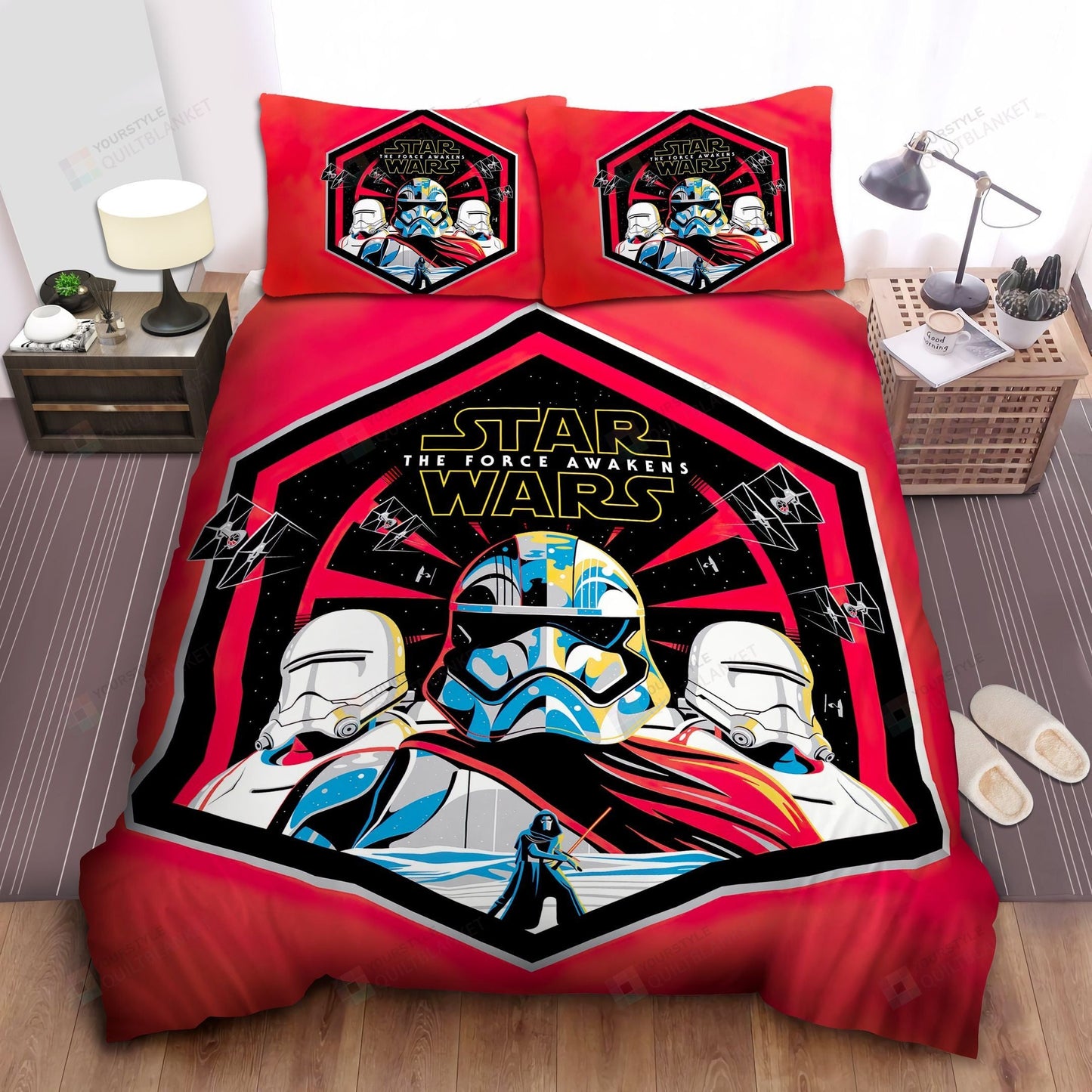 SW Bedding Set SW The Force Awaken In Wrap Style Duvet Covers Red Unique Gift