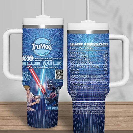 SW 40 Oz Tumbler Galactic Nutrition Facts Blue Milk Tumbler 40 Oz Blue