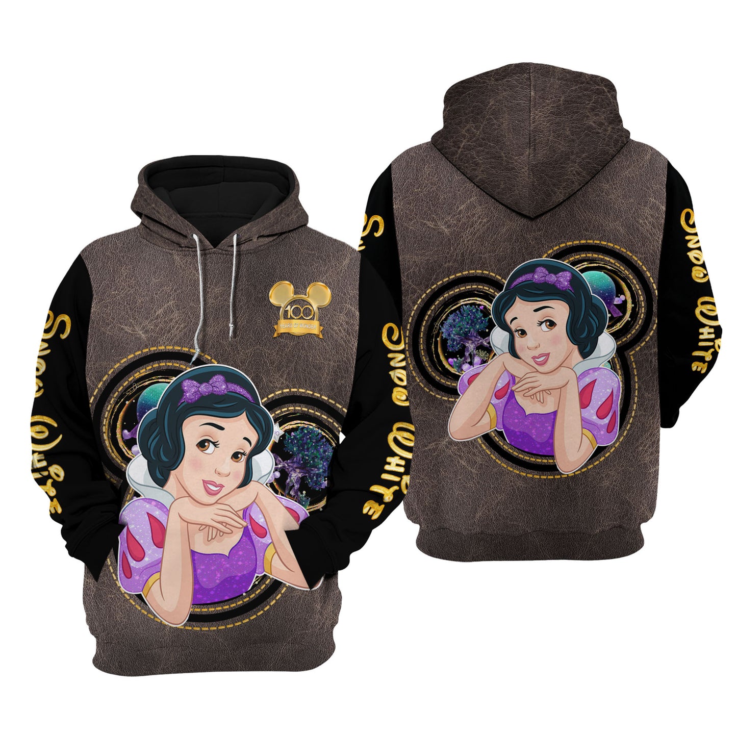 DN Hoodie DN Princess Snow White 100 Years Of Wonder Hoodie Black Brown Unisex