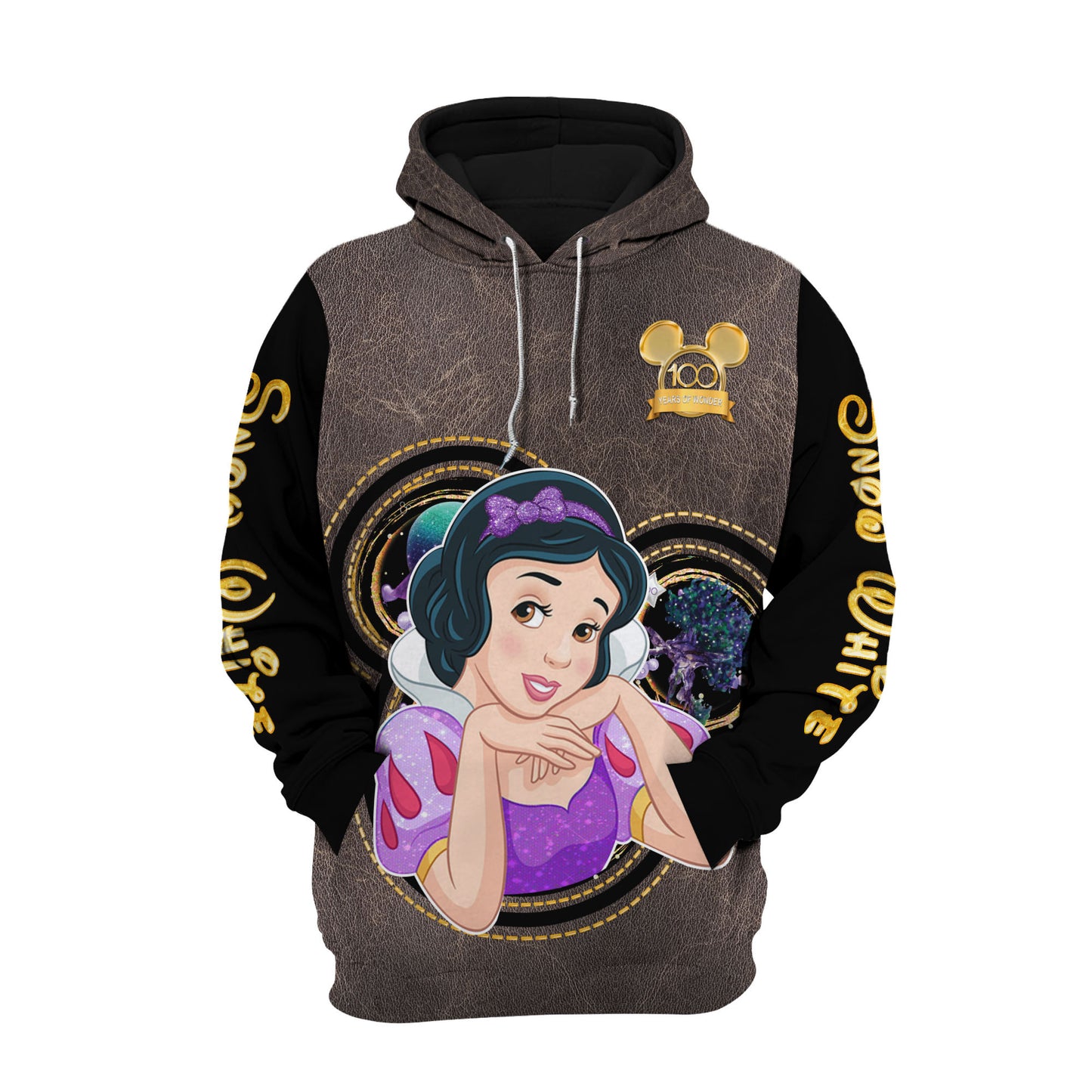 DN Hoodie DN Princess Snow White 100 Years Of Wonder Hoodie Black Brown Unisex