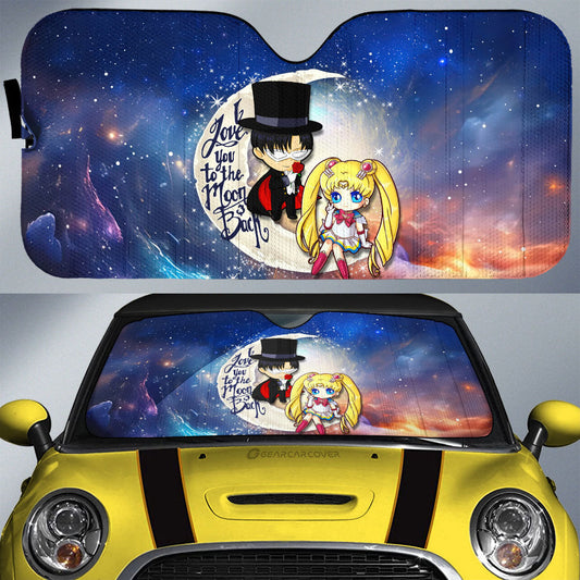 Sailor Moon And Tuxedo Mask Car Sunshade Custom Car Accessories