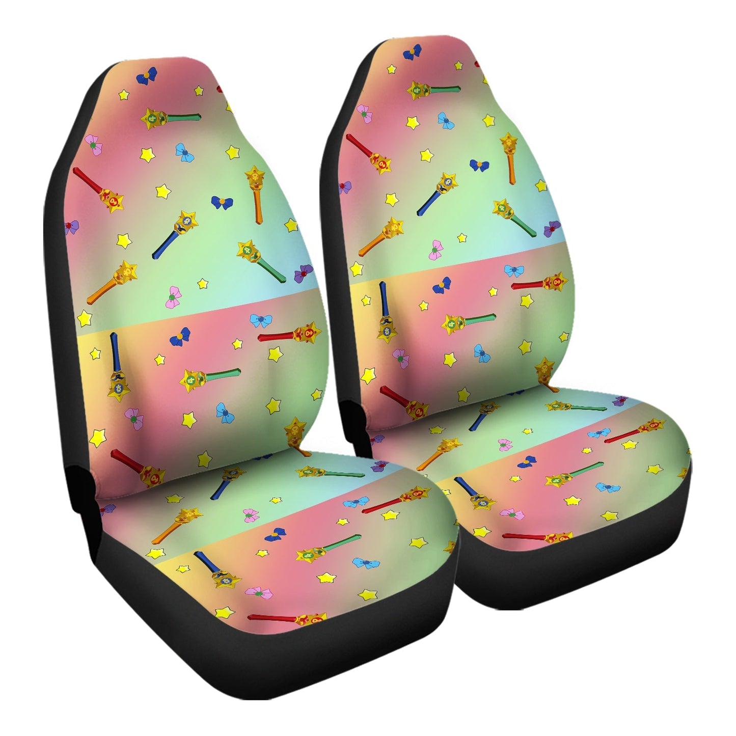 Sailor Moon Car Seat Covers Sailor Moon Wand And Ribbon Pattern Seat Covers Colorful