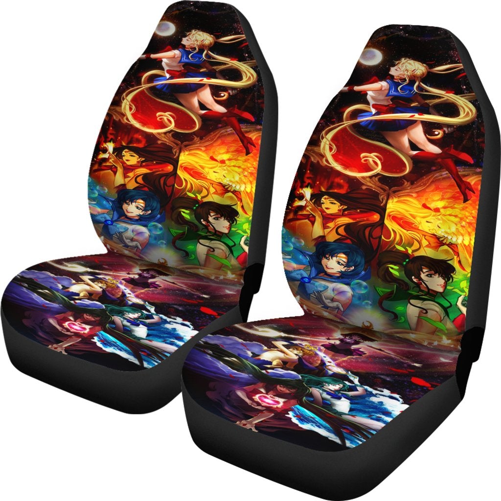 Sailor Moon Car Seat Covers Sailor Moon Team Graphic Seat Covers Colorful