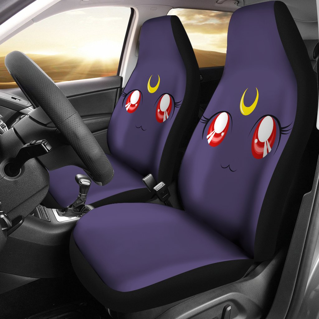 Sailor Moon Car Seat Covers Sailor Moon Luna Cat Face Seat Covers Black