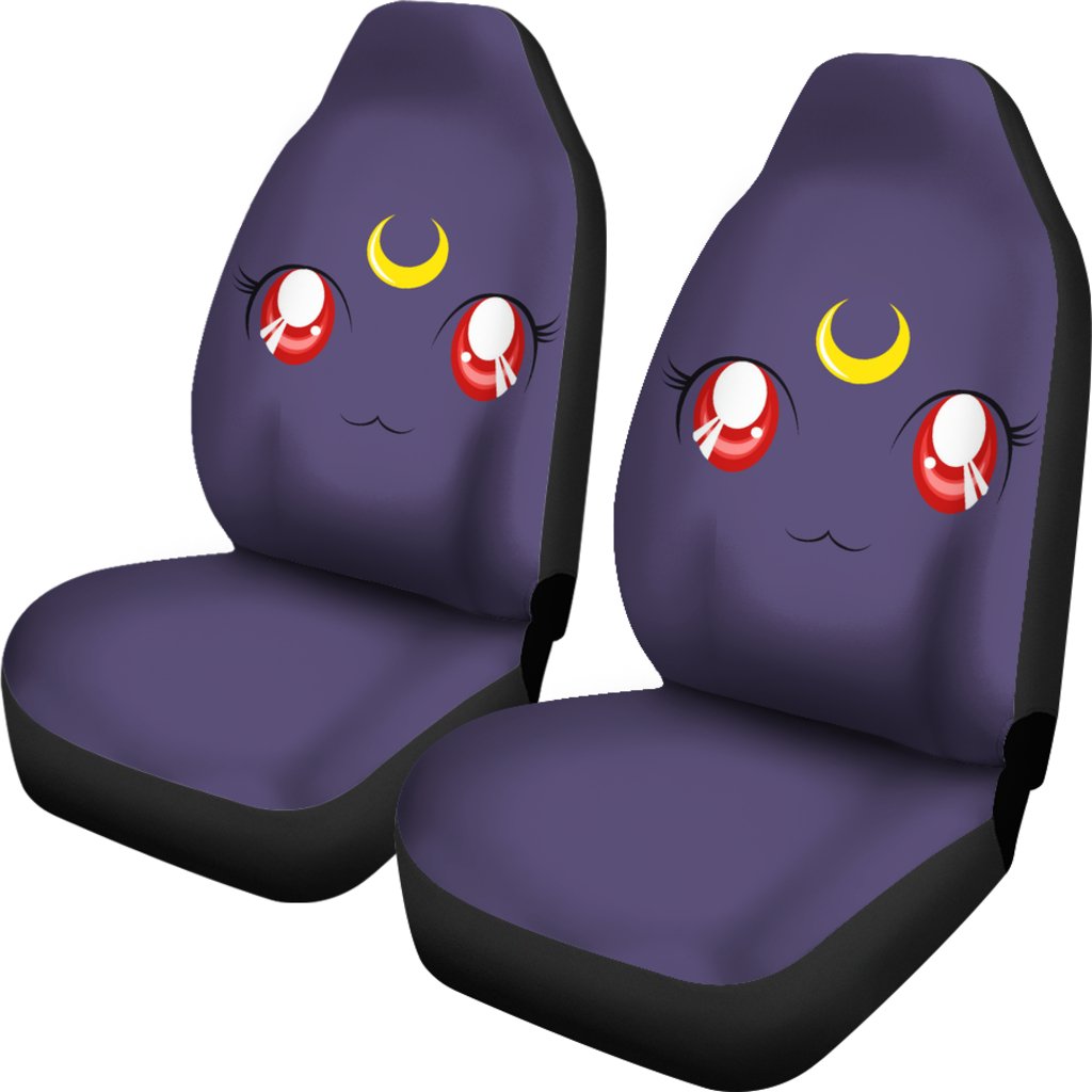 Sailor Moon Car Seat Covers Sailor Moon Luna Cat Face Seat Covers Black