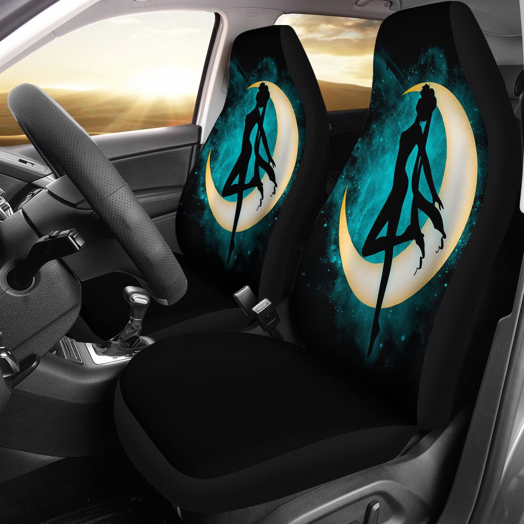 Sailor Moon Car Seat Covers Sailor Moon Silhouette Graphic Seat Covers Black Blue