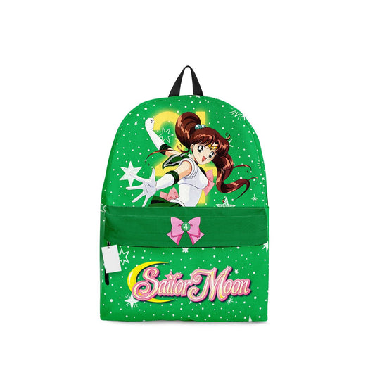Sailor Moon Backpack Sailor Jupiter Makoto Kino Graphic Backpacks Green