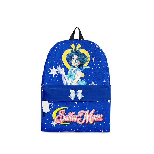 Sailor Moon Backpack Sailor Mercury Ami Mizuno Graphic Backpacks Blue