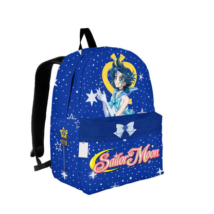 Sailor Moon Backpack Sailor Mercury Ami Mizuno Graphic Backpacks Blue