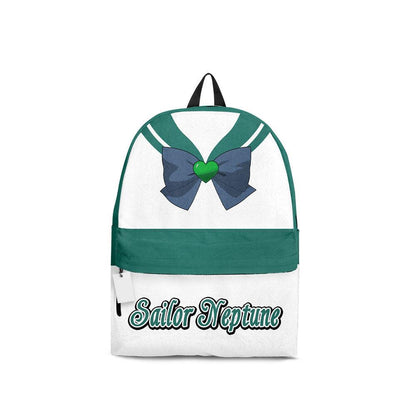 Sailor Moon Backpack Sailor Neptune Character Details Pattern Backpacks White Green