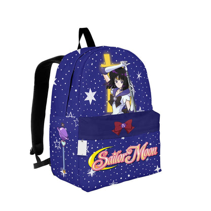 Sailor Moon Backpack Sailor Saturn Hotaru Tomoe Graphic Backpacks Blue